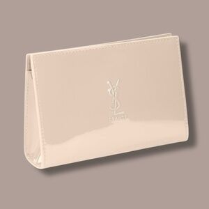 YSL Beauty✨🤍🧡 Glossy Cream Cosmetic Bag